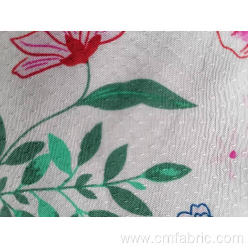 100% Rayon Swissdot printed fabric for Summer